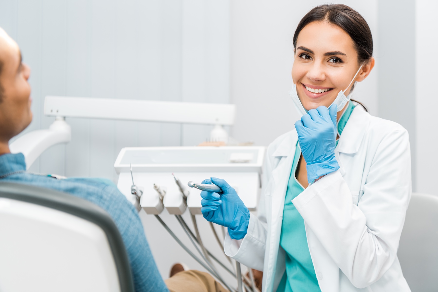Happy family smiling at a friendly dental practice
